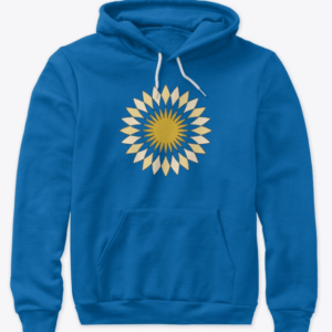 blue sunshine mandala hoodie